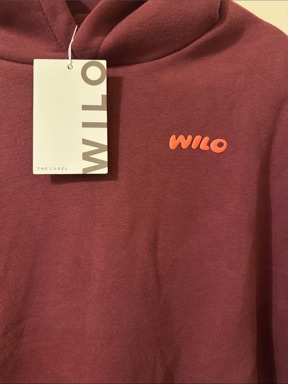Wilo Wellness Club Burgundy Hoodie with Logo and back logo - Picture 2 of 5